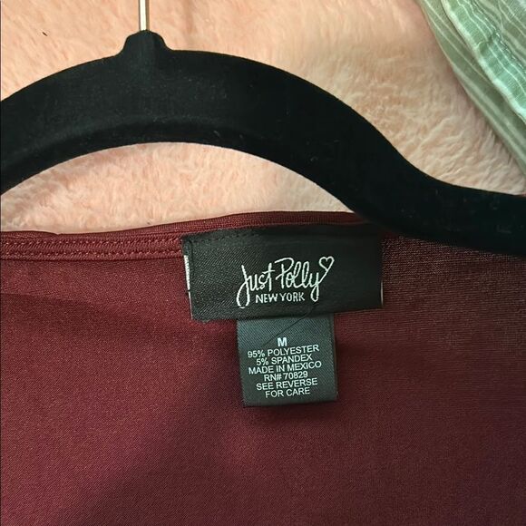 A New Day Red Long Sleeve Embellished Bodysuit‎ - Picture 3 of 5